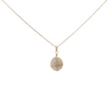 Collier doré petit oeil de Sainte Lucie avec fil doré 42 cm