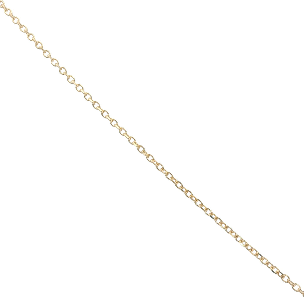 Collier doré petit oeil de Sainte Lucie avec fil doré 42 cm