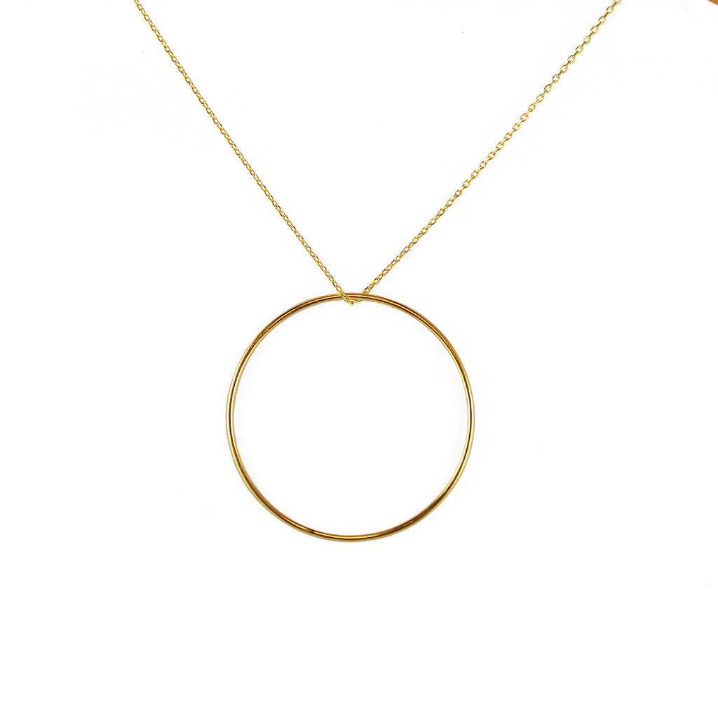 Collier doré anneau S M L ou XL - L