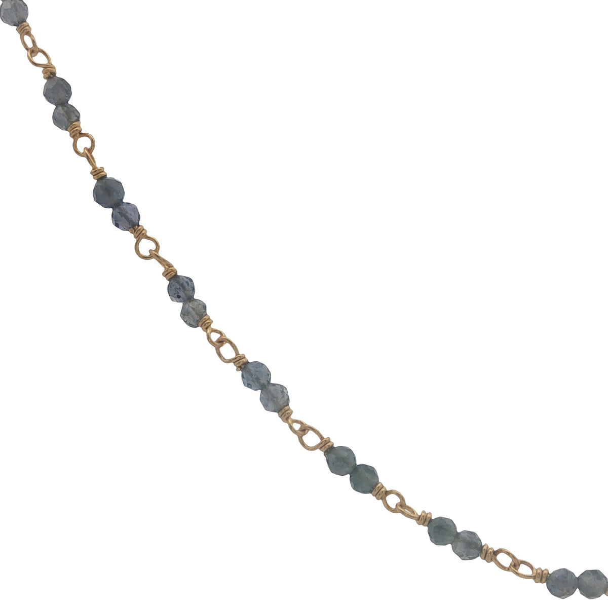 Collier doré avec duo iolite 50 cm