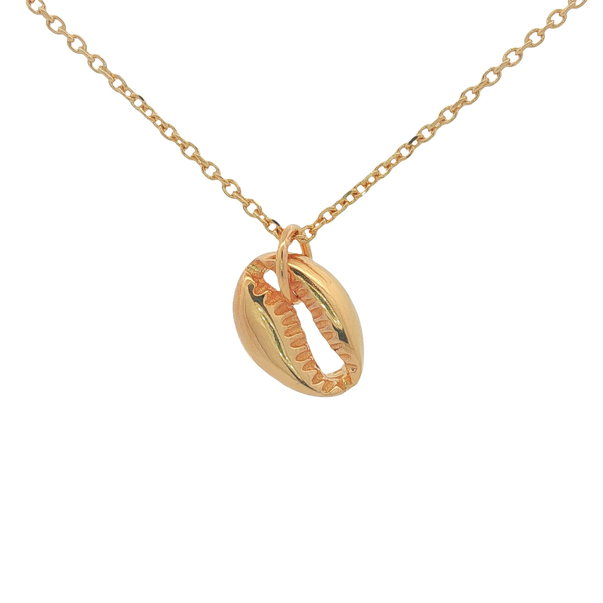 Collier doré avec cauri doré 42 cm