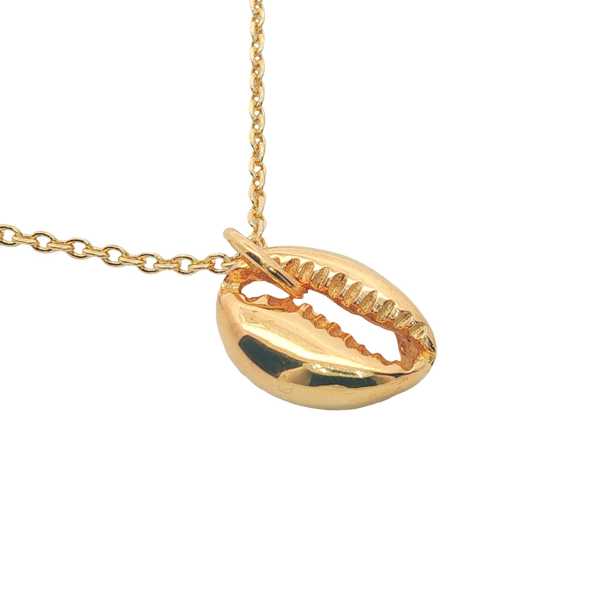 Collier doré avec cauri doré 42 cm