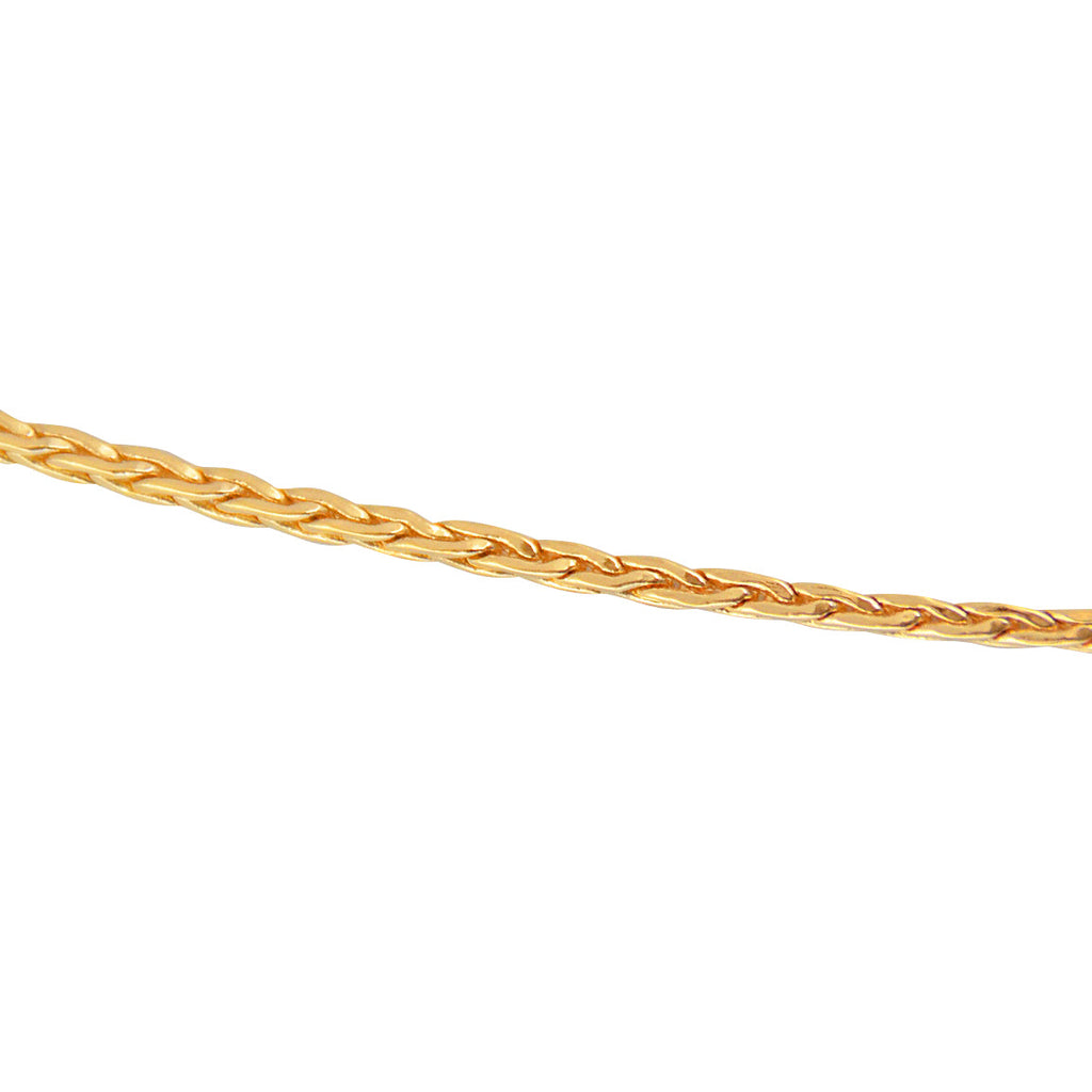 Collier doré maille palmier carrée