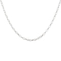 Collier argent maille Jaseron oval