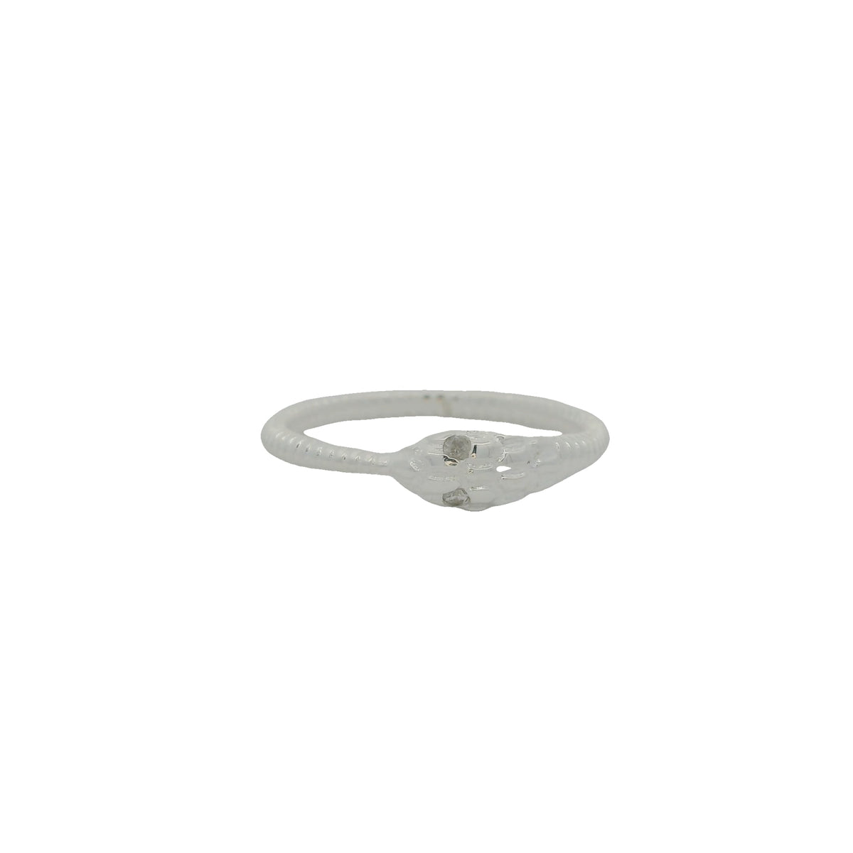 Bague argent 925 serpent zircons