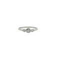 Bague trilogie en argent 925 et zircons
