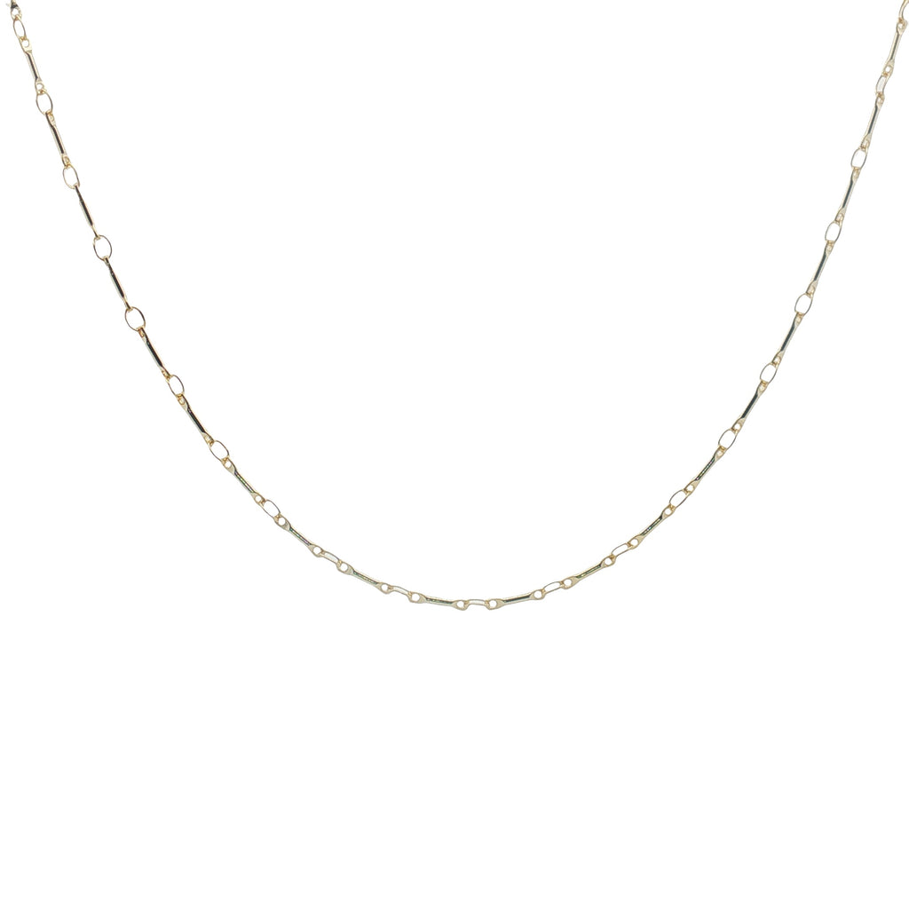 Collier doré maillons ovales et tiges alternées