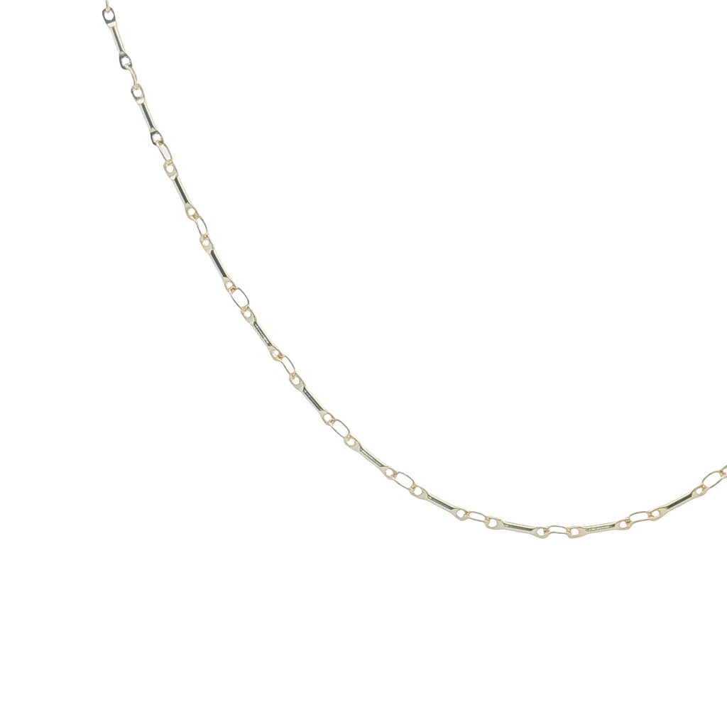 Collier doré maillons ovales et tiges alternées