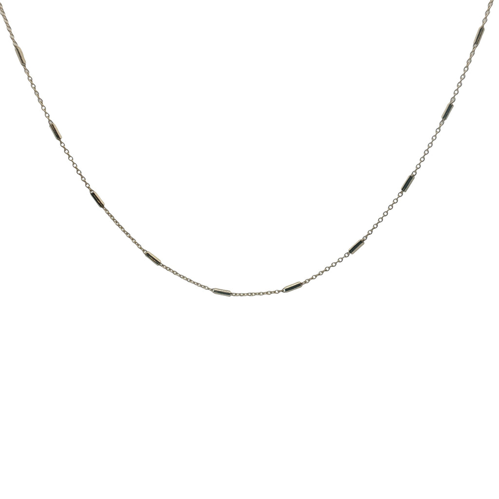 Collier doré maille petits tubes