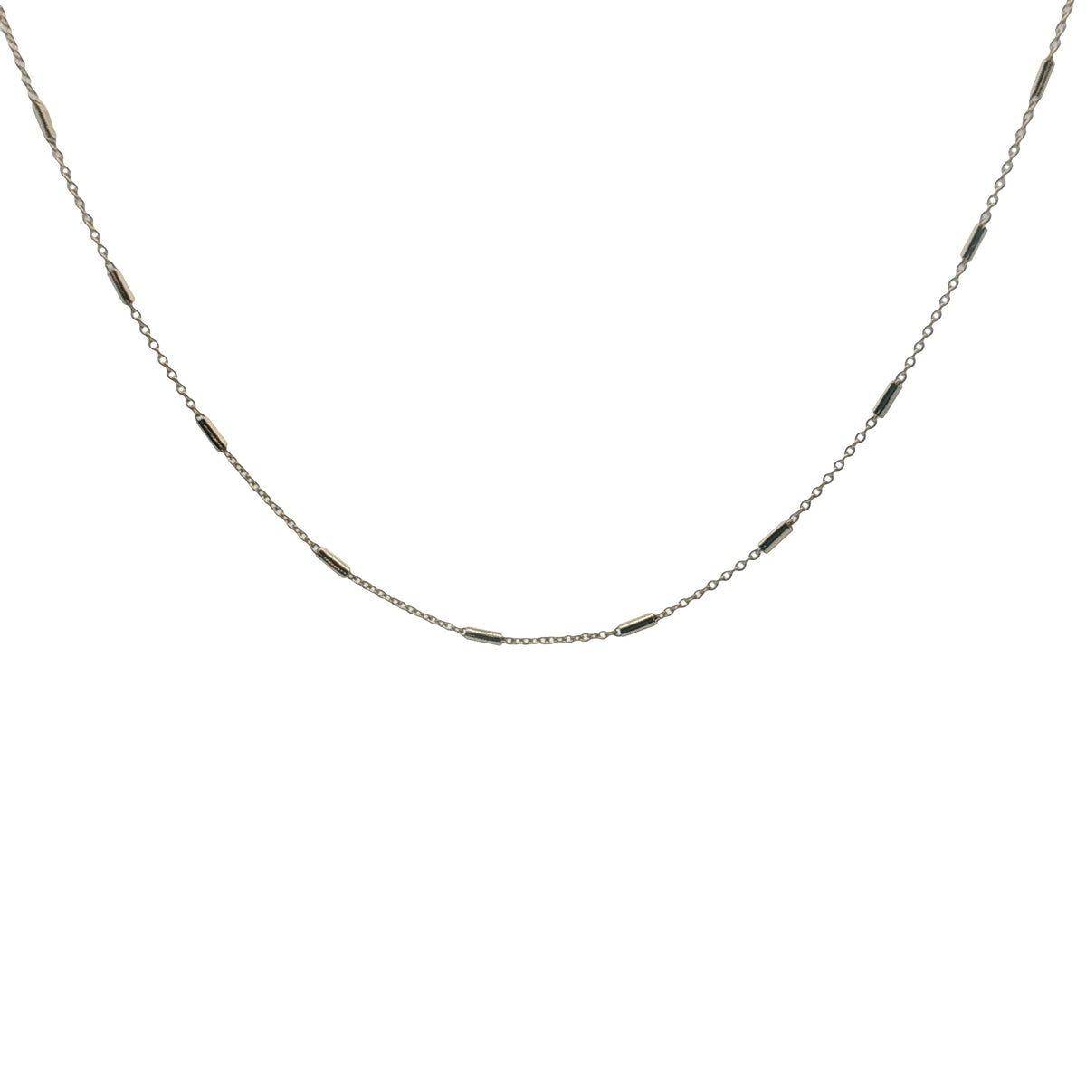 Collier doré maille petits tubes