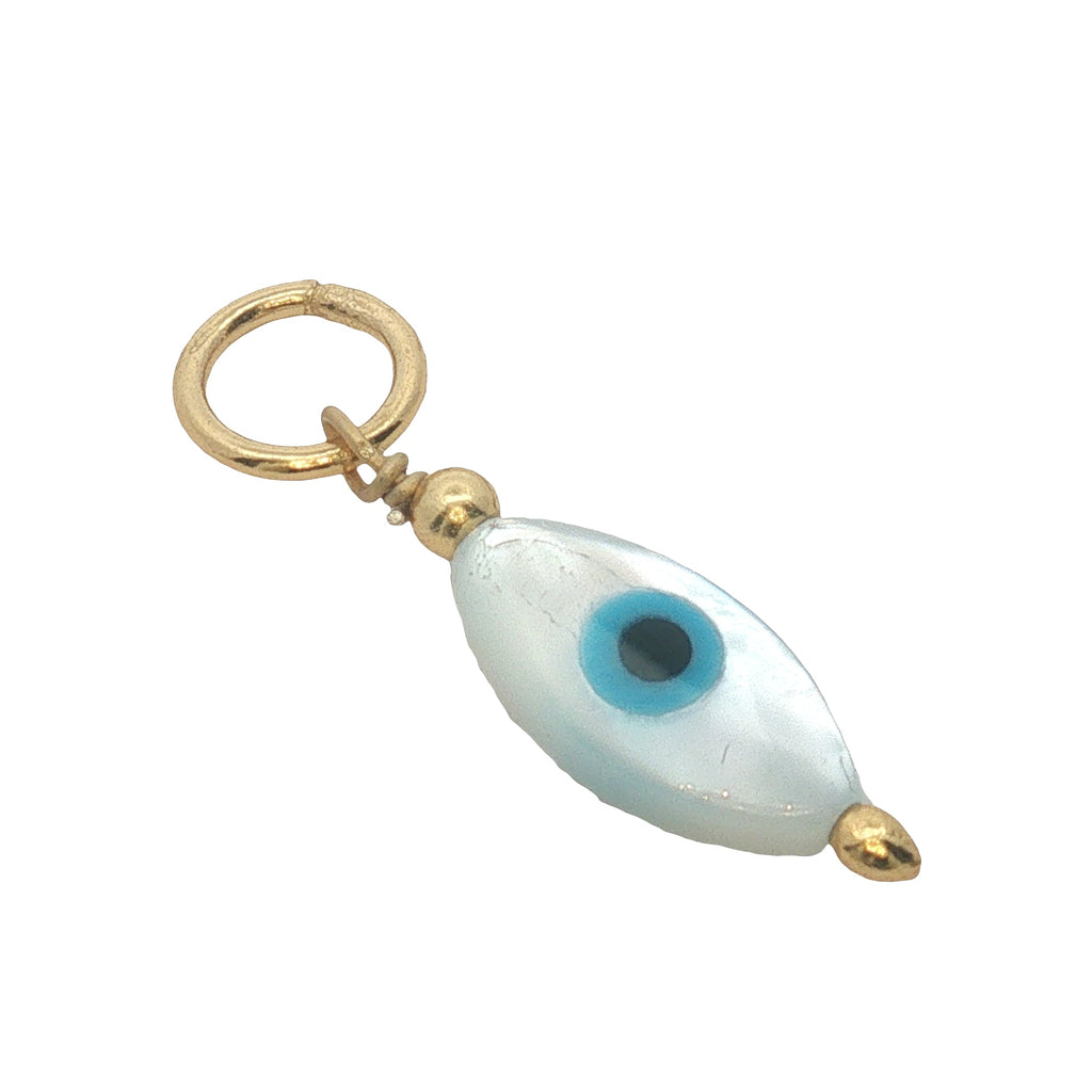 Charms doré oeil ovale en nacre