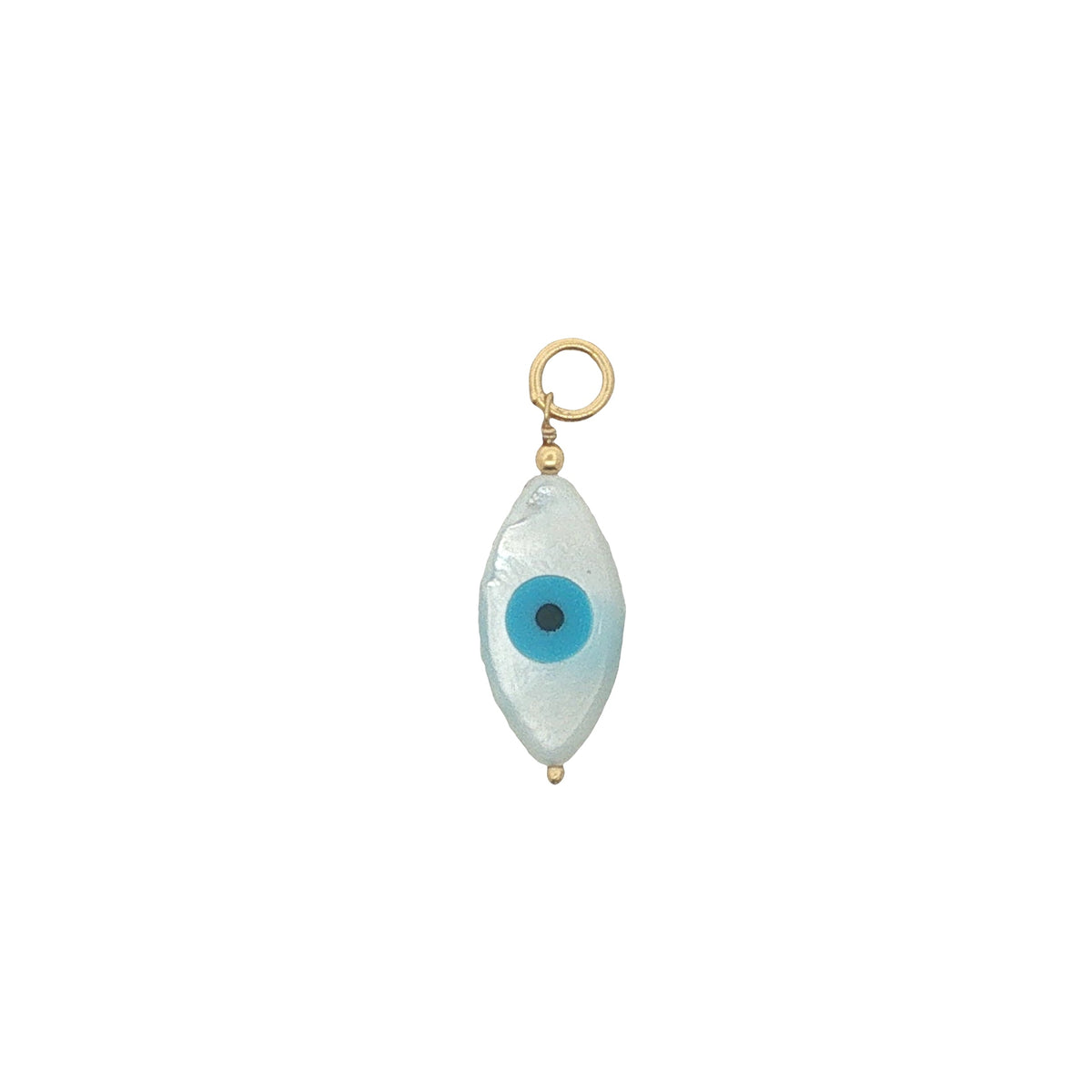 Charms doré oeil ovale en nacre GM