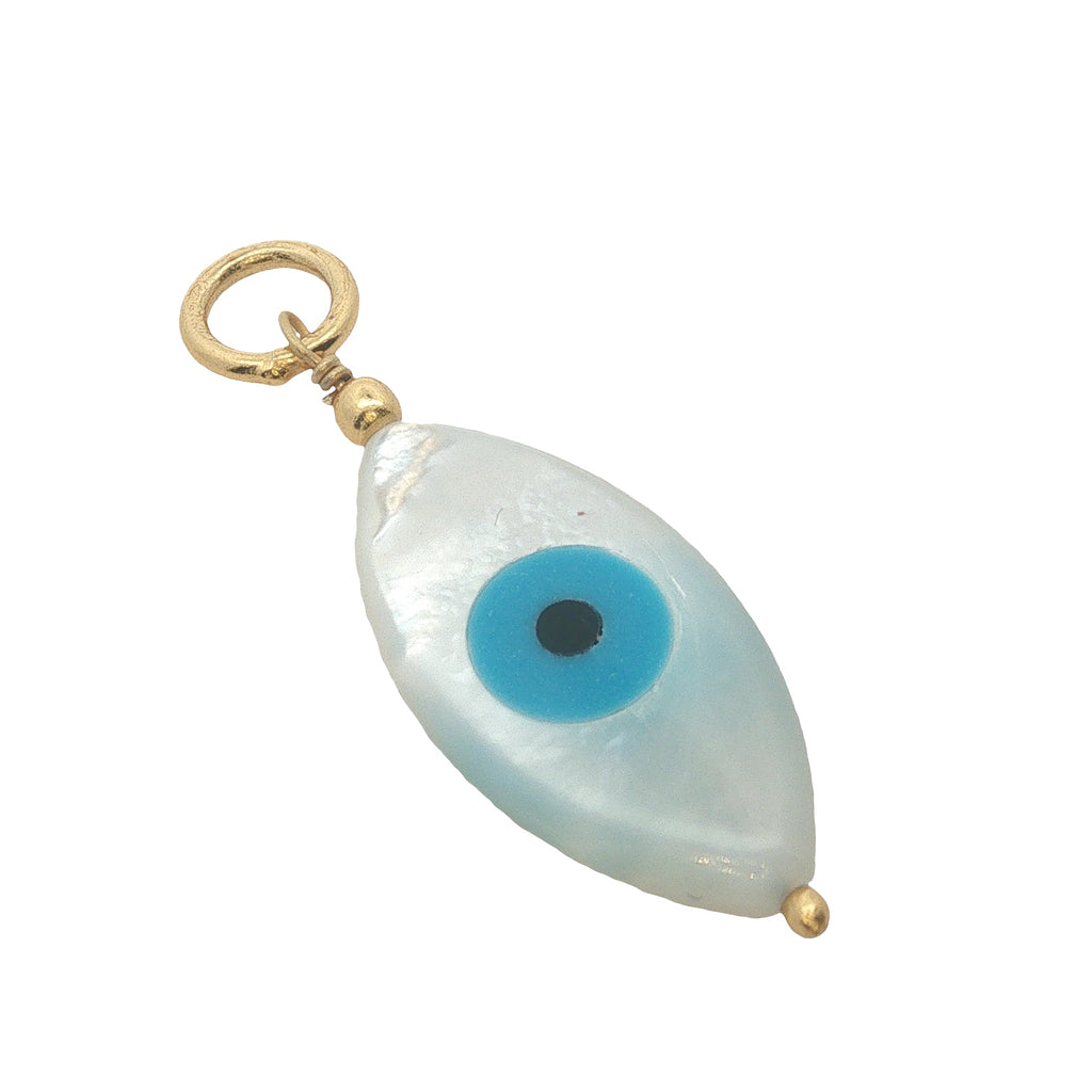 Charms doré oeil ovale en nacre GM