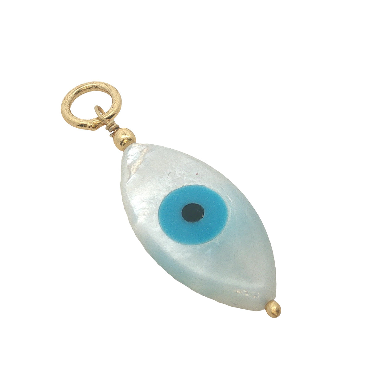 Charms doré oeil ovale en nacre GM