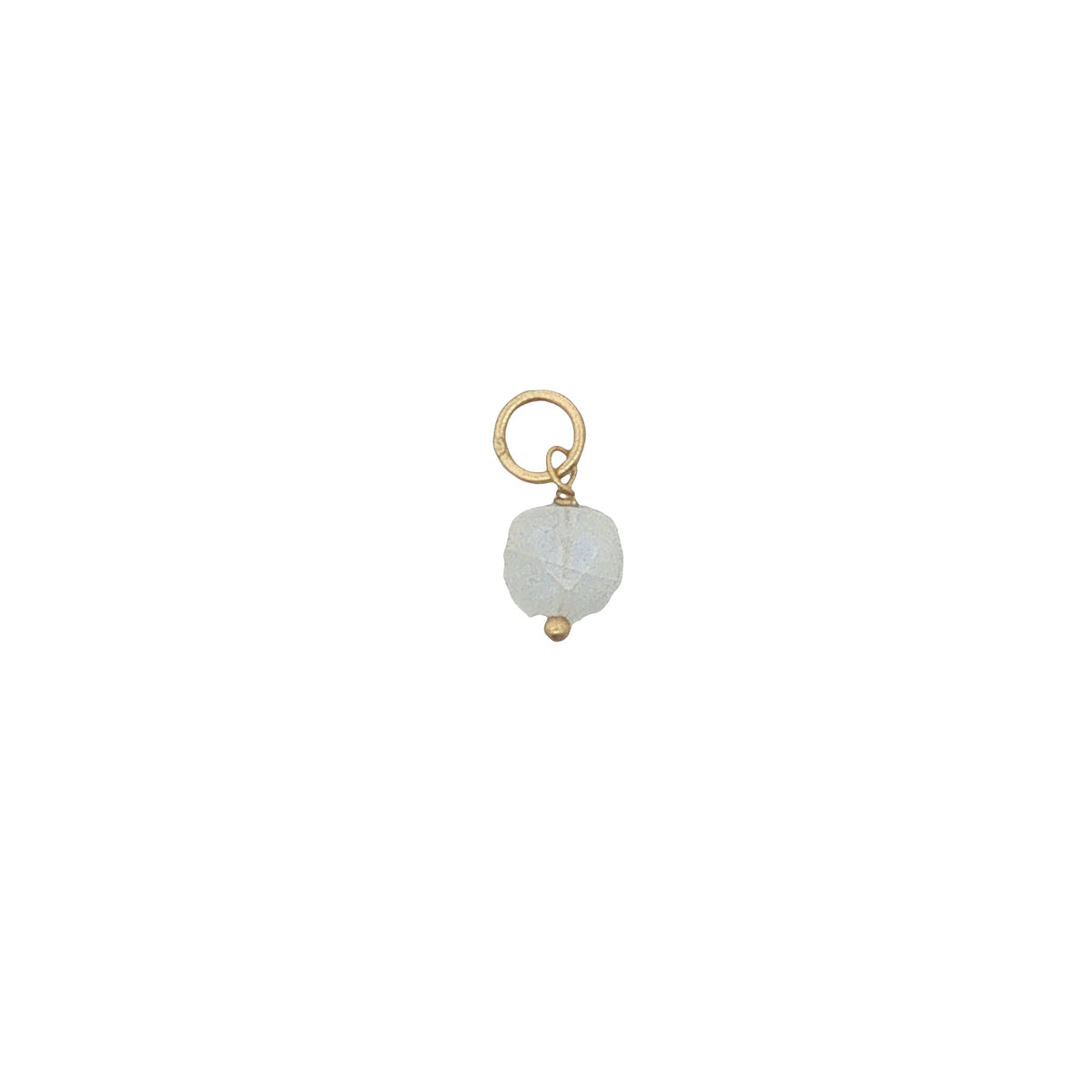 Charms doré pierre de lune taillée en carré