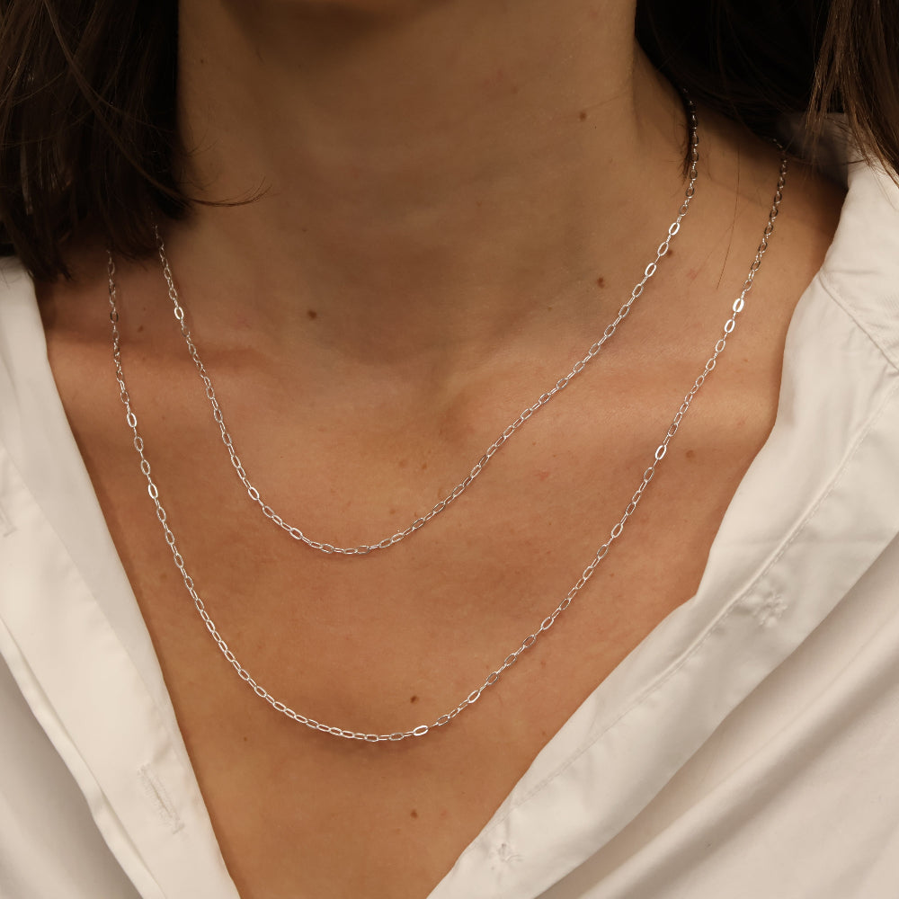 Collier argent 925 maillons ovales