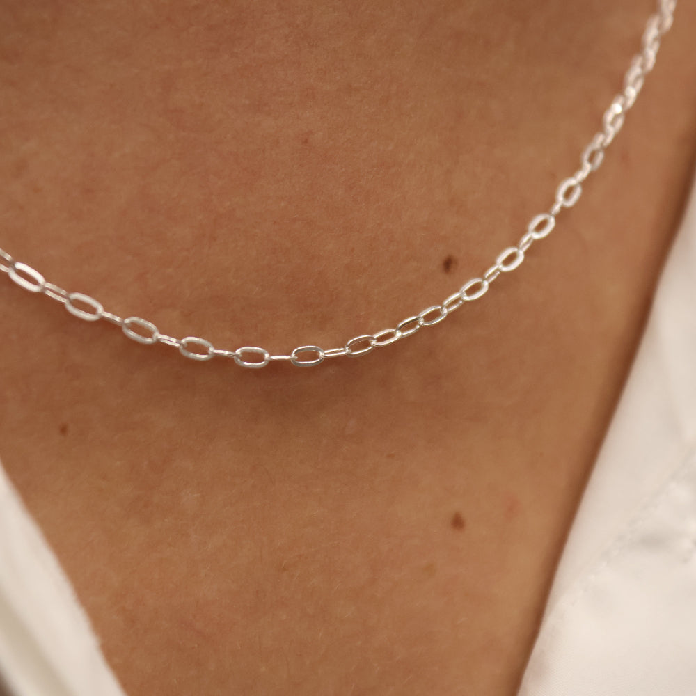Collier argent 925 maillons ovales