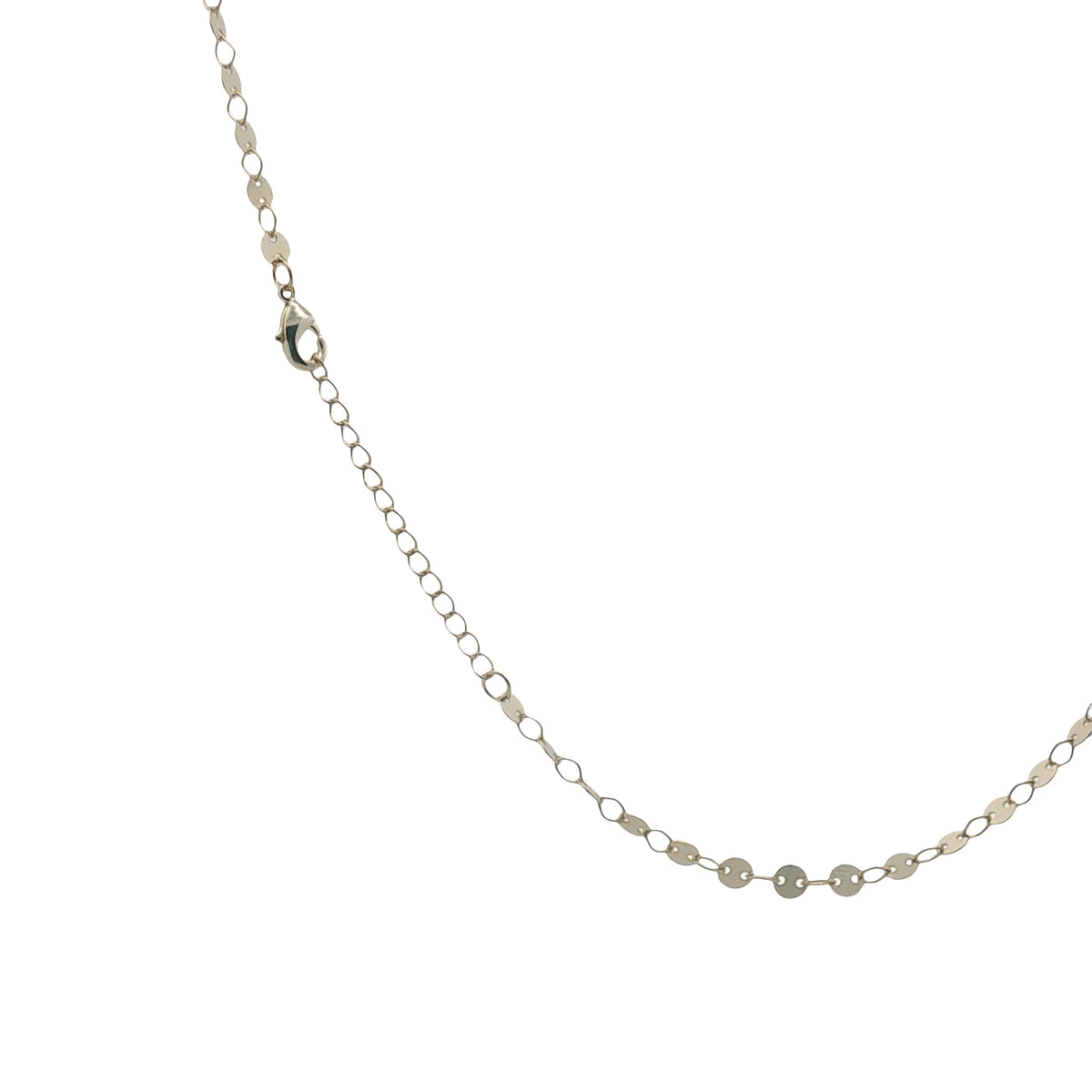 Collier doré maille disque