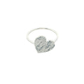 Bague argent 925 coeur martelé