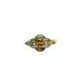 Bague dorée losange en labradorite avec oeil