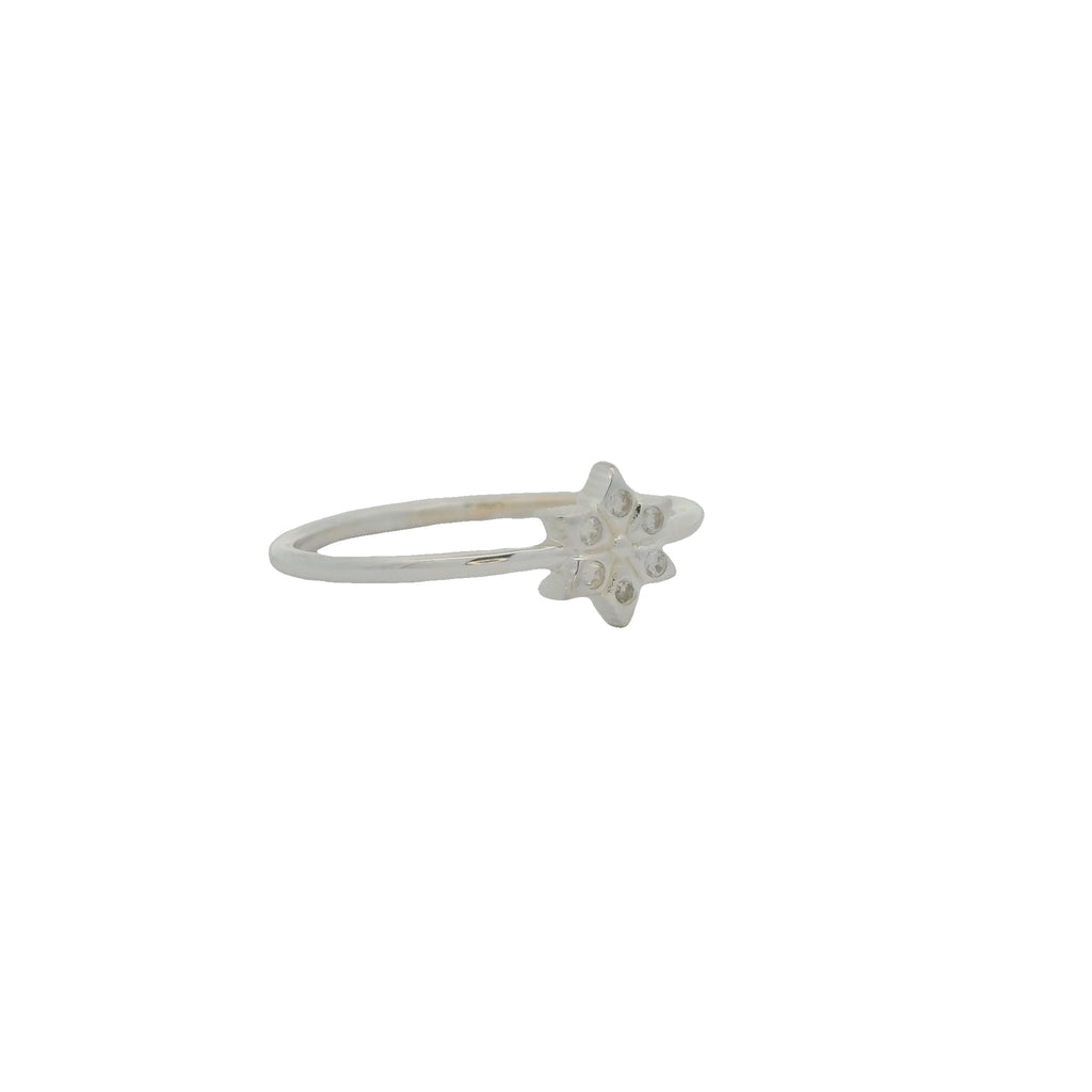 Bague argent 925 petite étoile de David en zircons