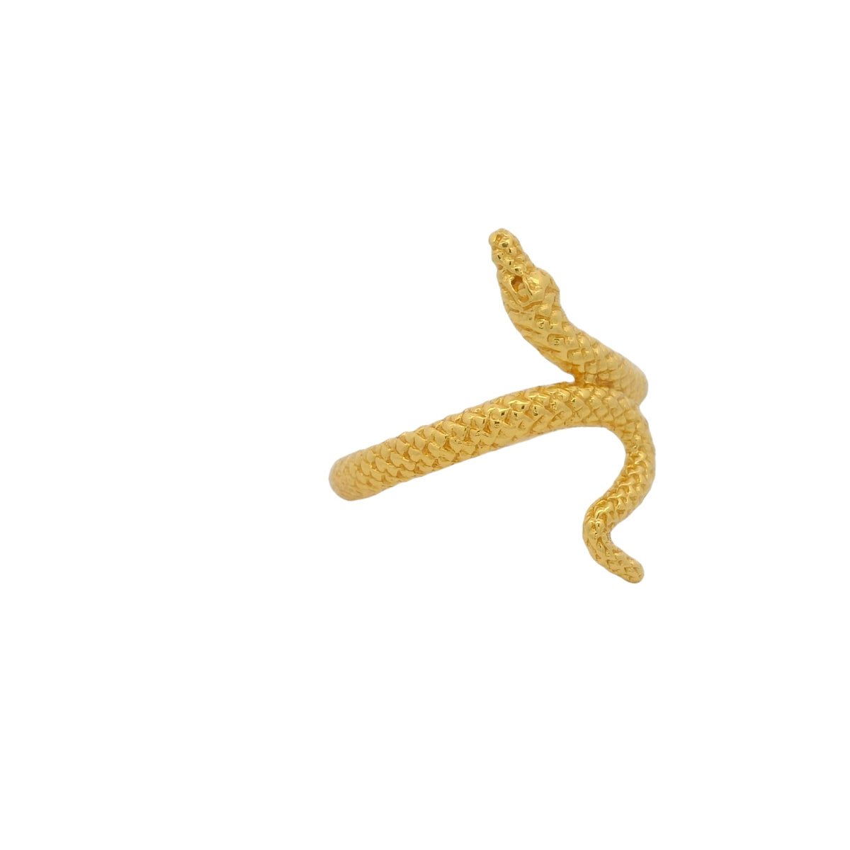 Bague dorée serpent