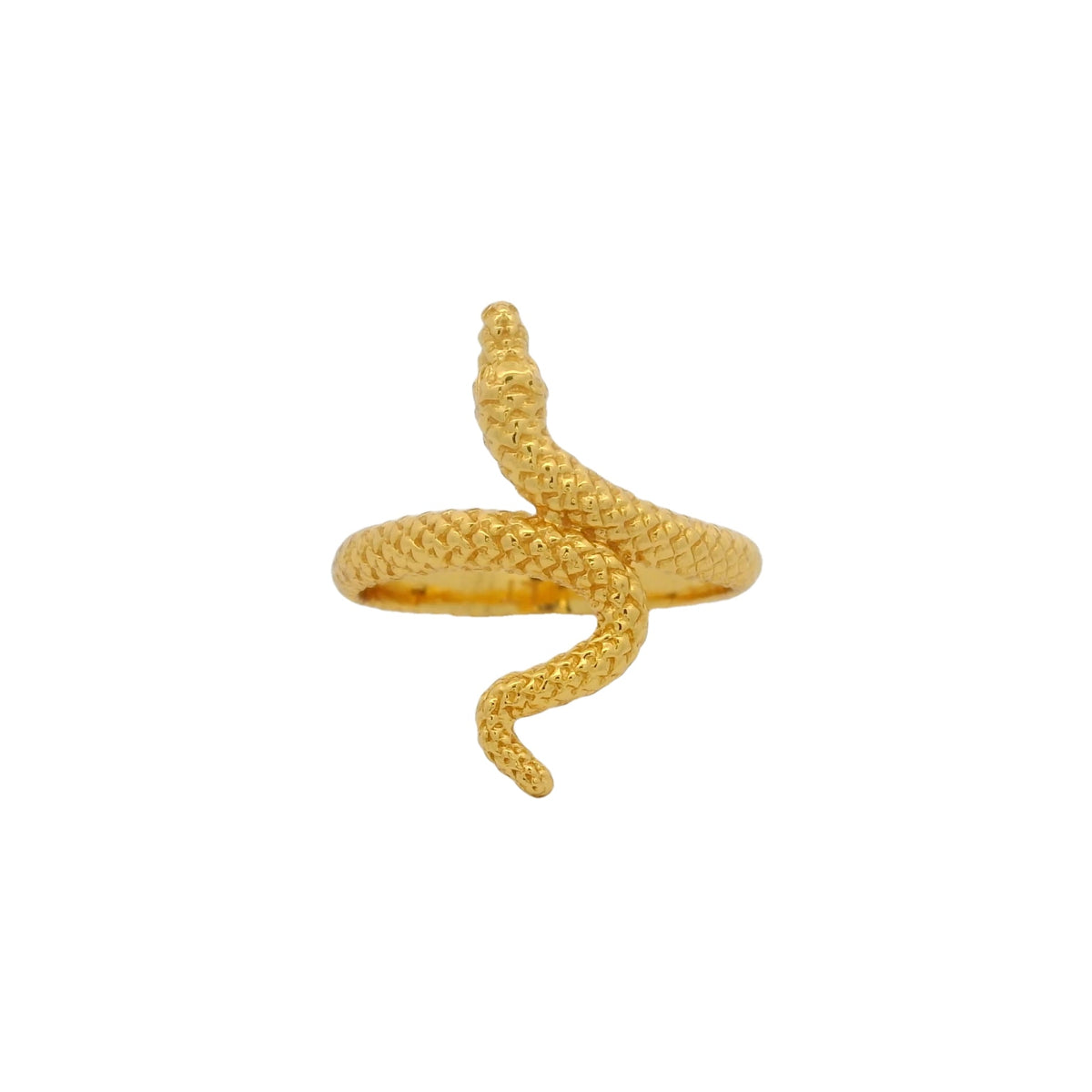 Bague dorée serpent
