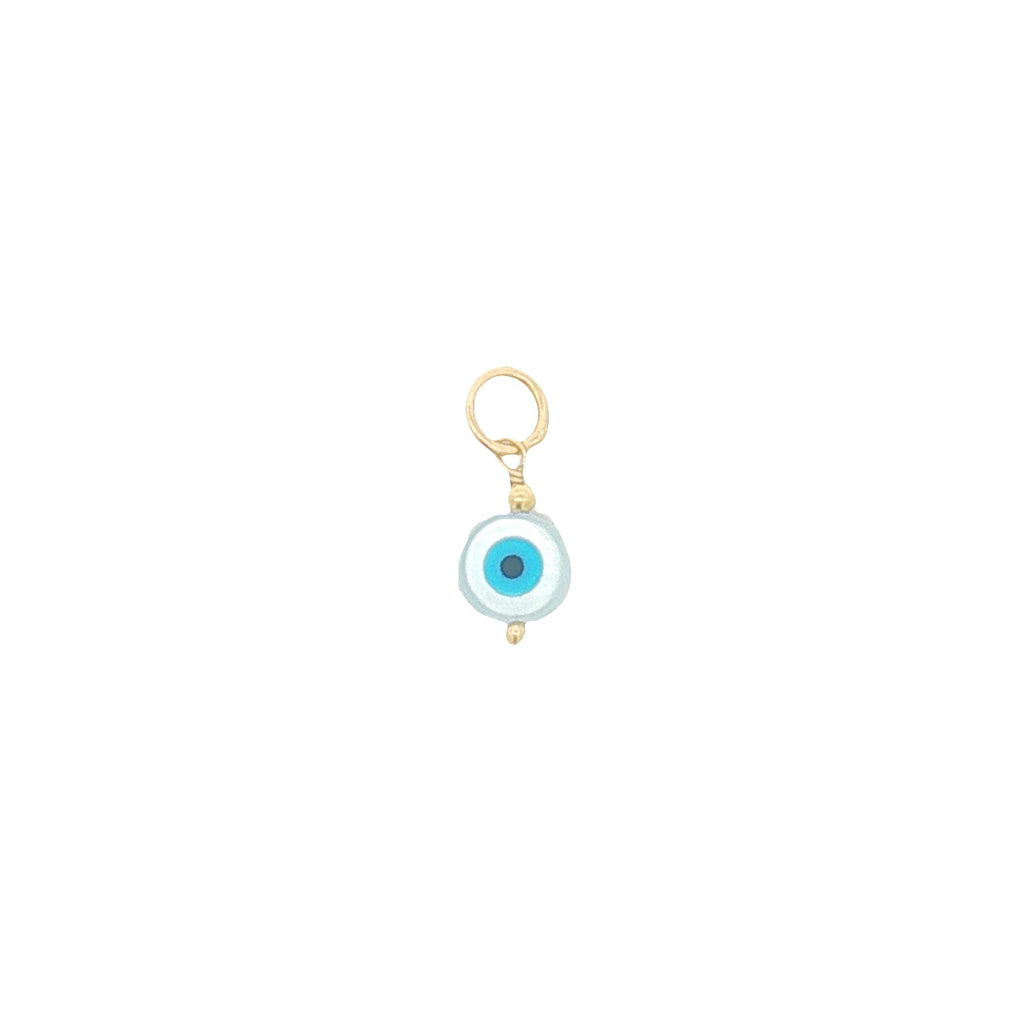 Charms doré oeil rond en nacre