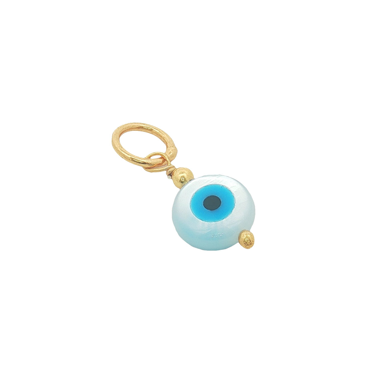 Charms doré oeil rond en nacre