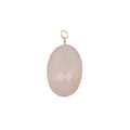 Charms doré quartz rose ovale avec fil doré