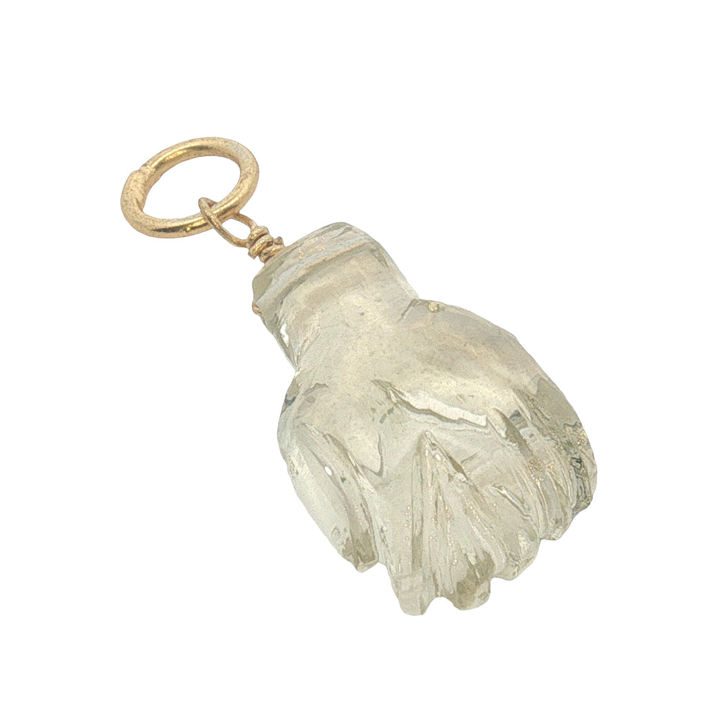 Charms doré Figa taillé dans du quartz citron