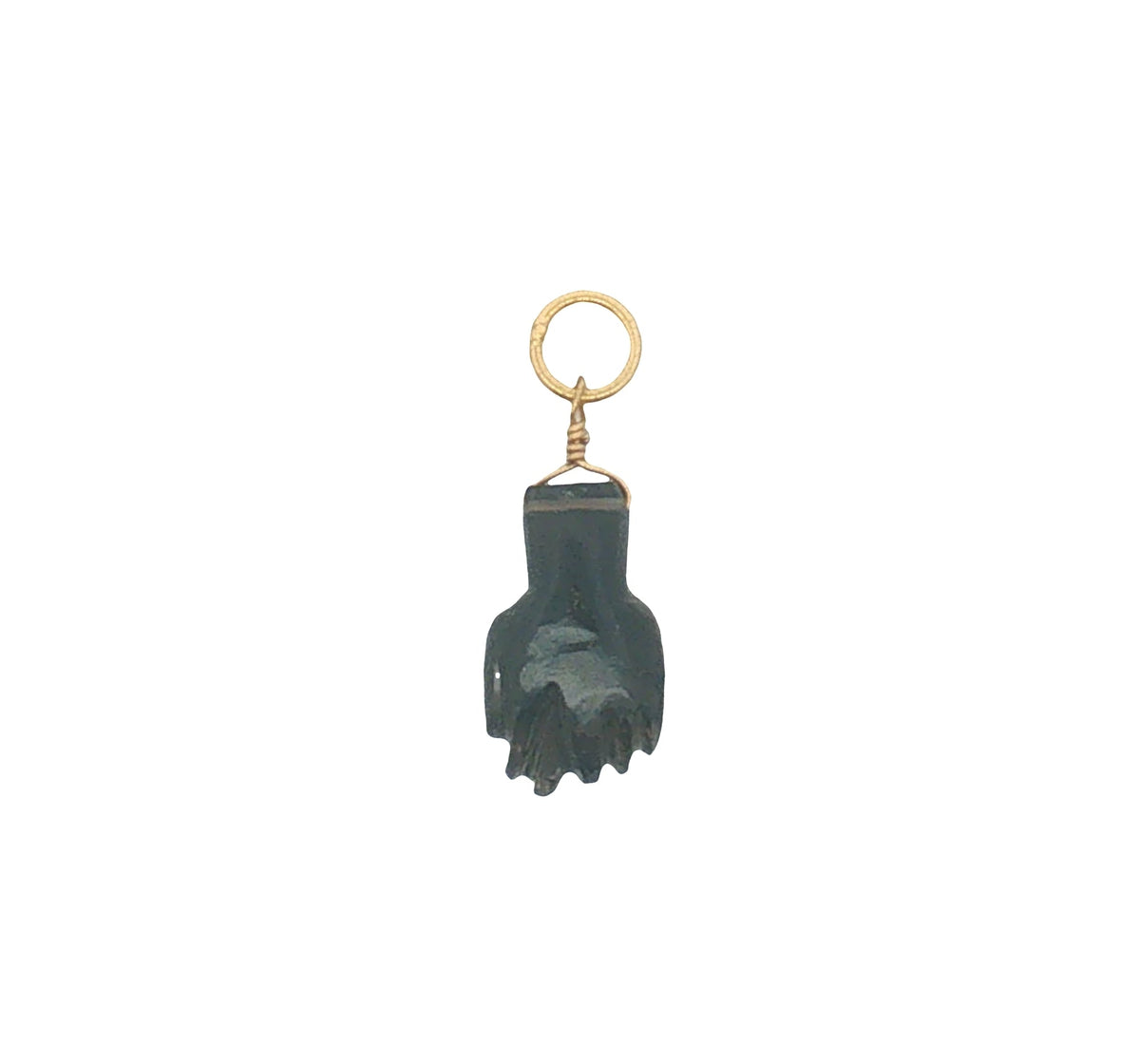 Charms doré Figa taillé dans du quartz fumé