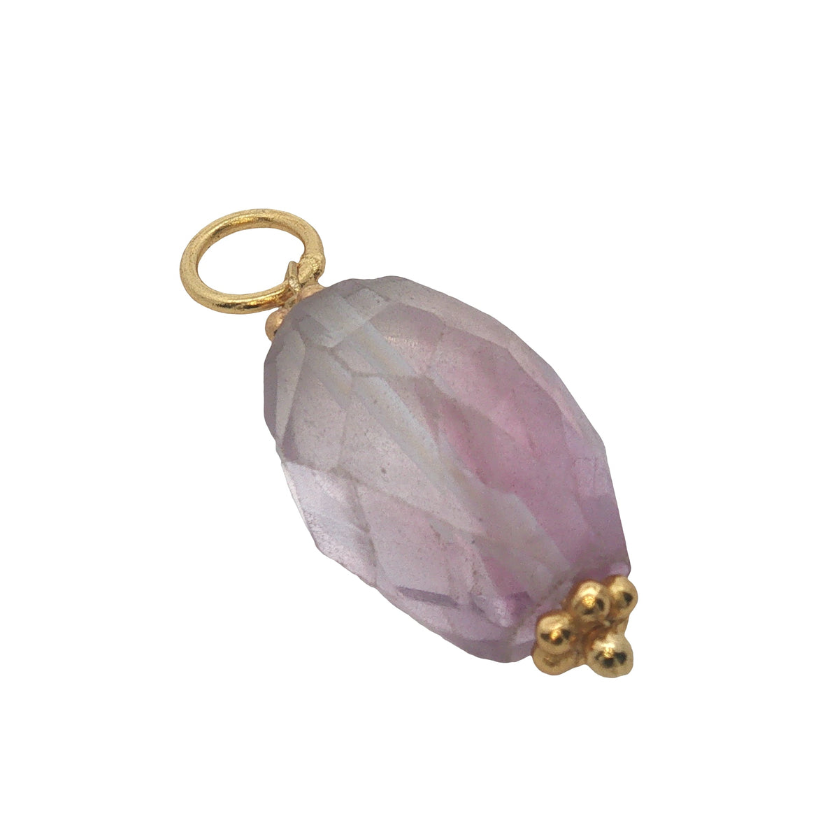 Charms doré améthyste et couronnes dorées