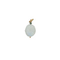 Charms doré pierre de lune ovale et petite tourmaline verte