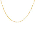 Collier doré maille figaro alternée double face